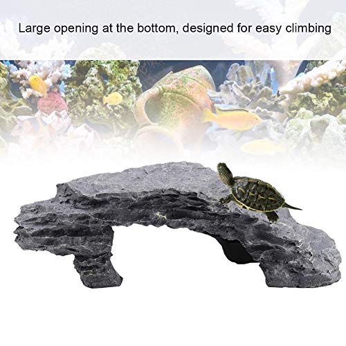 Reptile Ramp Basking Rock, Basking for Aquatic Turtles, Reptile Hides and Caves for pet, Rocks for Reptile Terrarium, Resting Terrace Tortoise Climbing