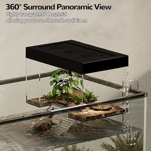 Hanging Turtle Basking Platform,7.9x5.5x5.5'' Adjustable Aquatic Turtles Ramp Dock,Acrylic Topper Platform Tank Accessories for Baby Turtles,Red Eared Slider,Semi Aquatic Baby Terrapin(Small) - size: S:7.9x5.5x5.5''