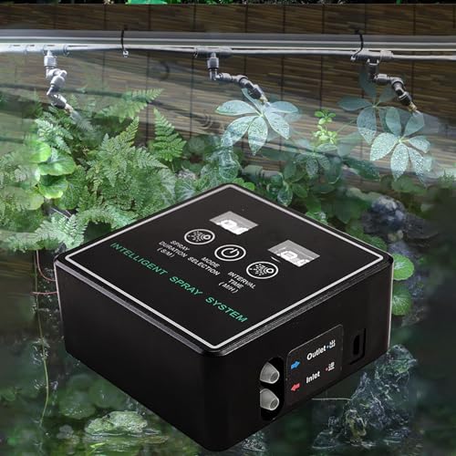 Focket Reptile Fogger, 360 Degree Adjustable Nozzles Intelligent Timer Bucket Compatible Design Automatic, Terrarium Humidifier with USB Power Supply for Reptiles Amphibians