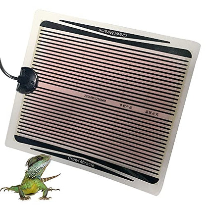 Reptile Heat Pad, Adjustable Temperature Control Lizard Terrarium Heating Mat for Small Animals Snake Turtle Bearded Dragon Gecko and Plant (15W) - size: 15W