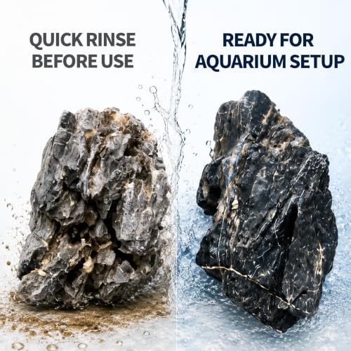 Seiryu Stone Aquascaping Rocks, 10 lb (4-8"), Aquarium Stone Set | Beginner to advanced aquascaping • Iwagumi-ready stone selection • Creates depth & perspective • Ideal for planted aquariums - color: Seiryu-Stone, size: 10 lb (4–8")