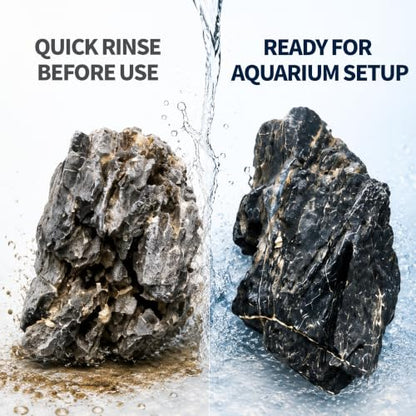 Seiryu Stone Aquascaping Rocks, 10 lb (4-8"), Aquarium Stone Set | Beginner to advanced aquascaping • Iwagumi-ready stone selection • Creates depth & perspective • Ideal for planted aquariums - color: Seiryu-Stone, size: 10 lb (4–8")