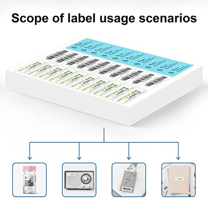 Methdic Address Labels 1" x 2-5/8" 3000 Labels Sticker Paper for Laser/Ink Jet Printer Mailing Labels 8.5"×11" White 30 per Sheet - size: Rectangular 1" x 2-5/8", style: 100 Sheets