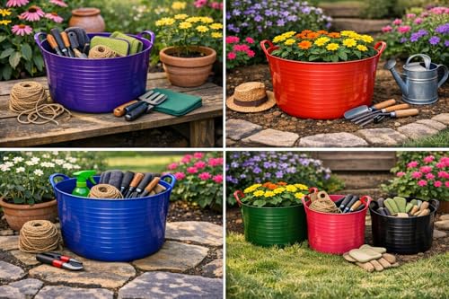 Tubtrugs SP26GBK Red Gorilla Medium-6.8 gallons SL26 Bucket, Black