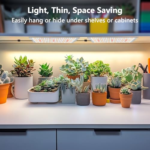 Grow Light, 276 LEDs Full Spectrum 6000K Plant Light, 2Panels | Auto Timer 6/12/16,3 Color Modes,5 Dimmable Levels,for Seed Starting, Veg and Bloom - size: 2Panels