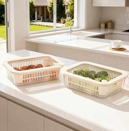 Glass Food Storage Containers with Glass Lids, Microwave Safe Food Container Set, Aitight Meal Prep Container Set, BPA Free Colander, LeakProof, 2 Pack - color: ‎Ivory White -2p