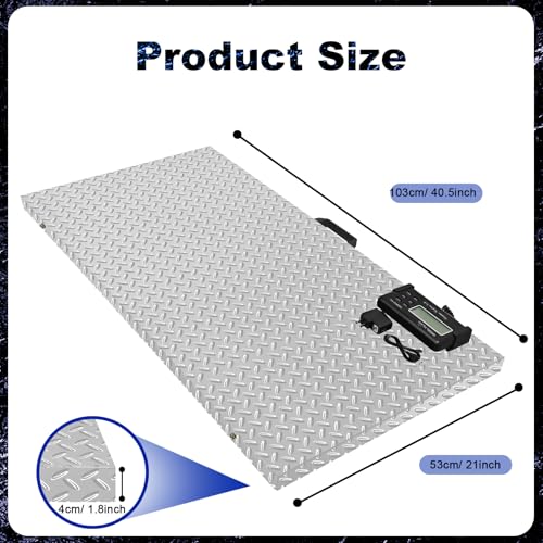 1100Lbs x 0.2Lbs Digital Livestock Scale Stainless Steel Non-Slip Platform Scale Electronic Heavy Duty Postal Shipping Scale for Large Pet Dog Goat Pig Cattle Sheep