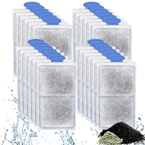 driamor 24 Pack PF-S Filter Cartridges Compatible with PF10 Power Filters, Small Fish Tank Filters Cartridge Replacement with Zeolite - size: 24 Pack