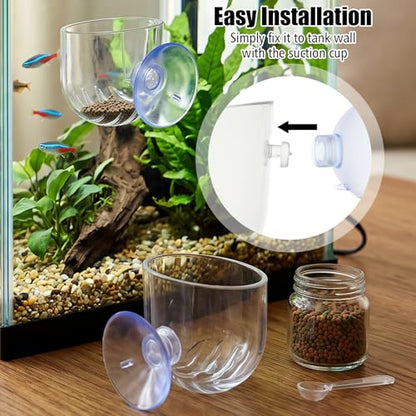 3 Pcs Aquarium Plant Holder for Java Fern Live Plant for Aquarium Suction Cup Clear Acrylic Fish Tank Aquascape for Moss Balls Marimo Betta Shrimp Decor Accessories Anubias Java Moss Cup