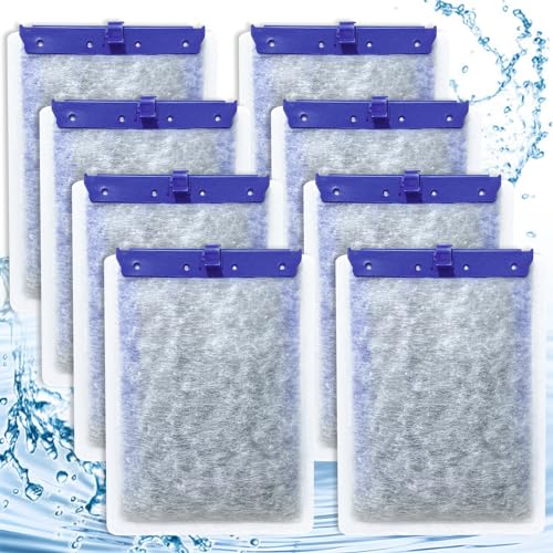 8 Pack Large Filter Cartridges Compatible with Tetra Whisper Bio-Bag | Aquarium Filter Replacement Cartridges Compatible with Tetra Whisper Filters 20i 40i IQ20 IQ30 IQ45 IQ60 PF20 PF30 PF40 PF60 - size: Large,8 Pack