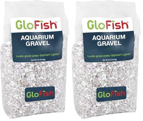 GloFish Aquarium Gravel, Pearlescent, Complements Tanks and Décor (AQ-78484), 5 Pounds (Pack of 2) - size: 5 Pound (Pack of 2)