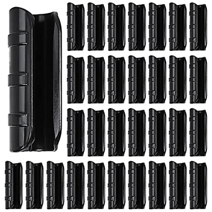 50 PCS Greenhouse Clips 3/4 inch Plastic Greenhouse Clamps 20mm Black ABS Snap Clamp Tube Clip Garden Buildings Tube Clip for Greenhouse Film Sunshade Nets Frame Shelters- Outer Ø 0.95” inner Ø 0.78”
