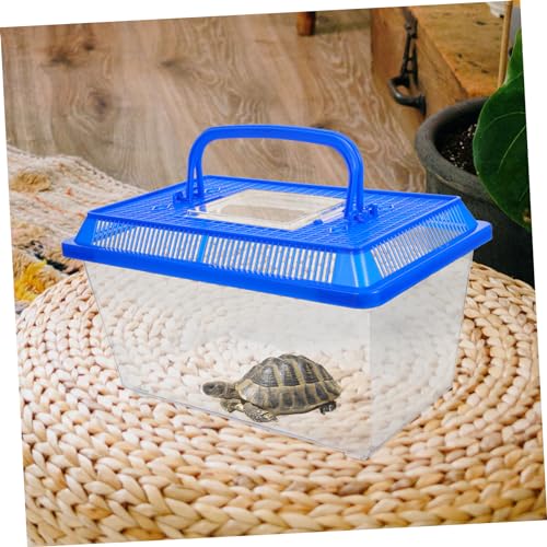 Household Turtle Habitat Tank Reptile Transport Box for Feeding and Observation Turtle Aquarium