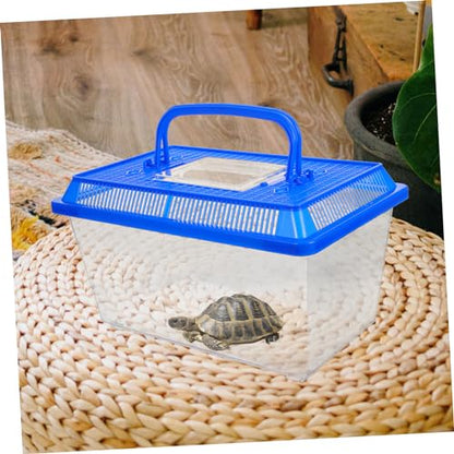 Household Turtle Habitat Tank Reptile Transport Box for Feeding and Observation Turtle Aquarium