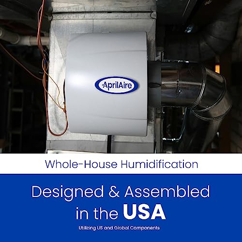 AprilAire 500M 12-gal. Whole-House Small Bypass Evaporative Humidifier with Manual Control for up to 3,600 sq. ft. + AprilAire Model 5843 Humidifier Installation Kit - style: Humidifier + Installation Kit