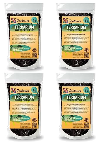 Terrarium Potting Soil Mix - Perfect Balance of Ingredients for Closed-Top and Open-Top Terrariums - 20 QUARTS - size: 20 Quart Bag
