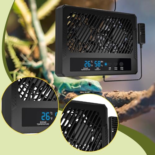 Ventilation Fan for Reptile Enclosure Double Fan for Humid Environments, and
