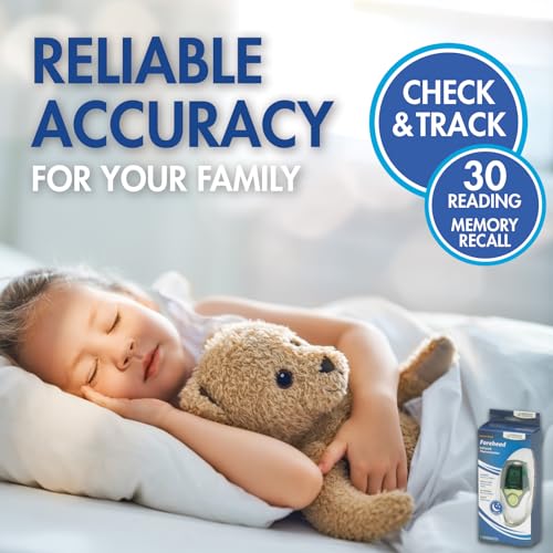 Infrared Thermometer | Forehead Measurements | 1-Second Readout | Hygienic Non-Contact | Whole Family Care | 3-Year Warranty - size: 1 Count (Pack of 1)