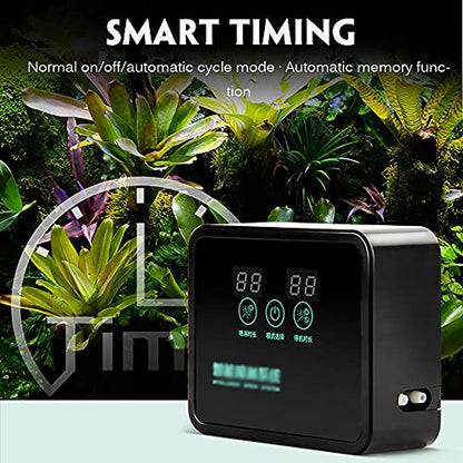 Intelligent Reptile Terrariums Fogger Water Humidifier Timer Automatic Watering Indoor Mist Spray System Kits Sprinkler