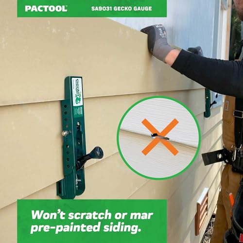 PacTool Gecko Gauge Kit w/Pouch - Fiber Cement Siding & Hardie HZ6 | For 5/16" fiber cement siding including James Hardie HZ5. Lap siding gauge with mounting clips & storage pouch included. - size: "5/16” Thickness for Hardie Siding with Pouch, style: STA