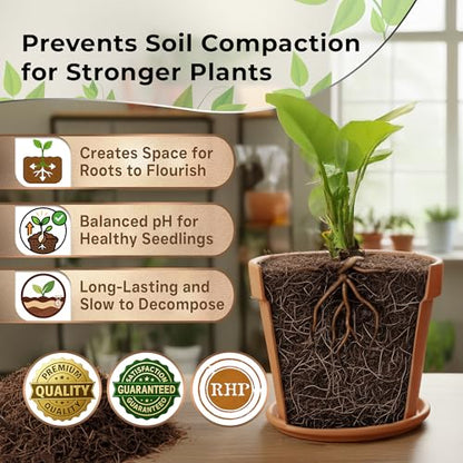 Leaves & Soul Coco Coir for Plants 2.2 Qt Soil Amendment for Potting Soil | Coco Coir for Indoor Plants Retains Moisture, Coconut Coir Improves Drainage, Mix with Garden Soil for Better Aeration & Root - style: Coco Coir Soil Additive (2.2 Quarts)