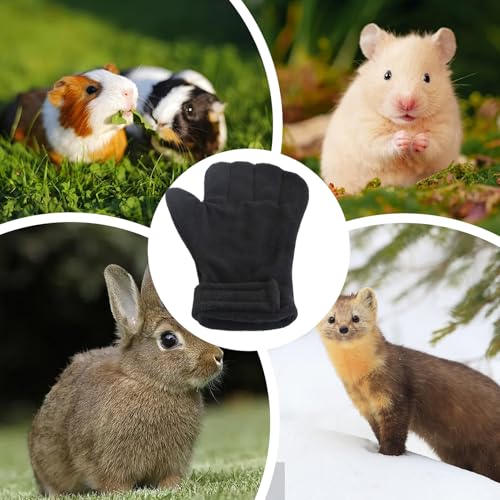 Bite Proof Gloves Quick-Dry Grooming Pet Protection Mittens | Small Animal Handling Protection Glove for Bunny Sugar Glider Bird Parrot Hedgehog Squirrel Reptile Snake Lizard Grooming - color: Black