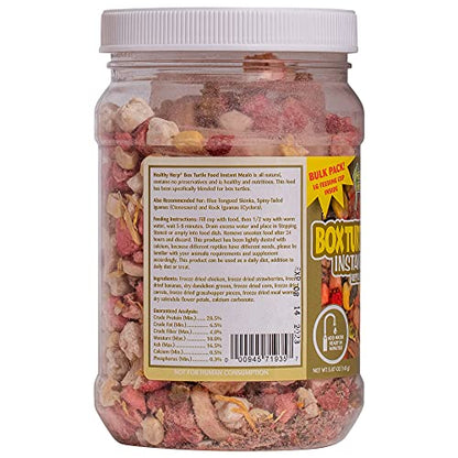 Healthy Herp Box Turtle Food Instant Meal for Reptiles - Nutritious Turtle Food, Tortoise Habitat Accessories, Tortoise Food - Made in USA, Quick Prep - 5.07 oz (145g) - size: 5.07 Ounce (Pack of 1), style: Jar