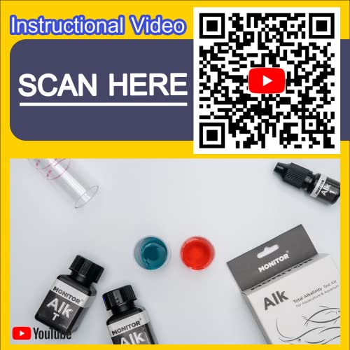 Monitor Alkalinity Test KIT (120 Tests) - Monitor Aquarium and aquaculture Water Quality