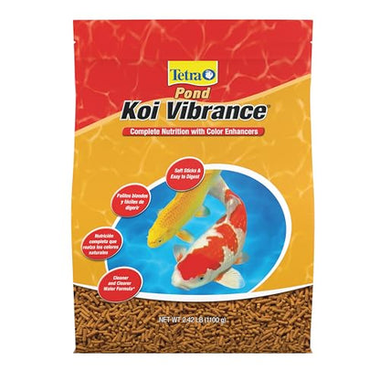 Tetra Pond Koi Vibrance Soft Sticks, Floating Pond Fish Food, 2.42 lbs | Daily Diet for Koi Fish and Ornamental Goldfish, Feed When Water is Above 50 Degrees, Highly Digestible, Clean & Clear Water - size: 2.42 Pound (Pack of 1)