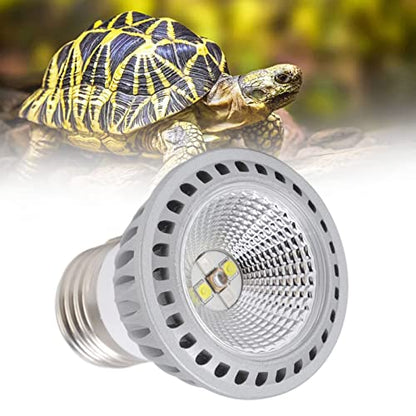 Sun Basking Lamp Bulb, Turtle Basking Light Bulb UVA UVB Concave and Convex Mirror Full Spectrum LED Reptile Heat Lamp Bulb Replacement (Silver 5.0) - color: Silver 5.0