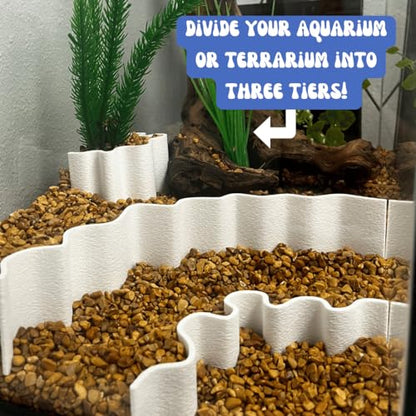 REEFSHAPE Aquarium or Terrarium Substrate Cliffs Combo Pack | Separate Substrate Layers in Aquariums or Terrariums to Create Cliffs & Depth | Made in USA (Cliff Combo, White) - color: Cliff Combo, White