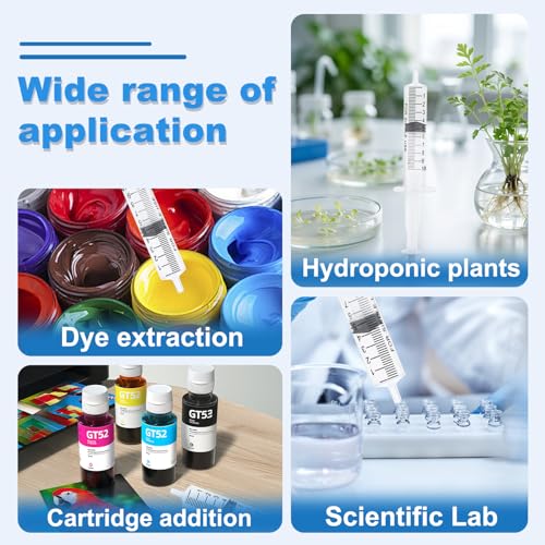 10ml Syringe with Measurement for Scientific Labs, Feeding Pets, Refilling and Measuring Liquids,Dispensing,with Cap (5PCS, 10ml) - size: 5PCS-10ml