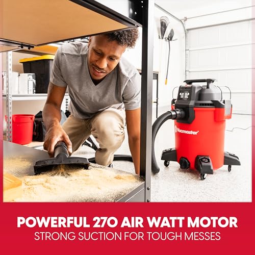 Vacmaster VCM811PF 1101 8-Gal 3.5 Peak HP Wet/Dry Vac Red - size: 8-Gallon