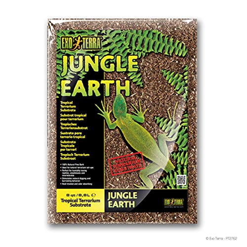Exo Terra Jungle Earth, Tropical Terrarium Substrate, 8 Quarts, PT2762 - size: 8 Quarts