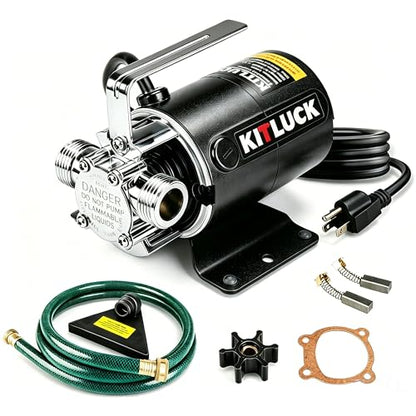 Water Transfer Pump, 115V 1/10HP 330GPH Utility Water Pump Electric With 6ft Suction Hose Kit, Portable Small Water Pump For Pool Draining, Removing Water From Rain Barrel, Aquariums, etc. - style: 1/10HP