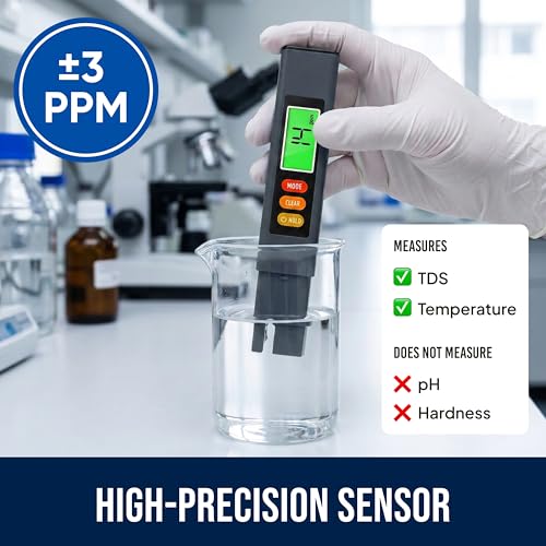 Craft911 Water Tester for Drinking Water - TDS Meter (Professional - Gray) - color: Gray