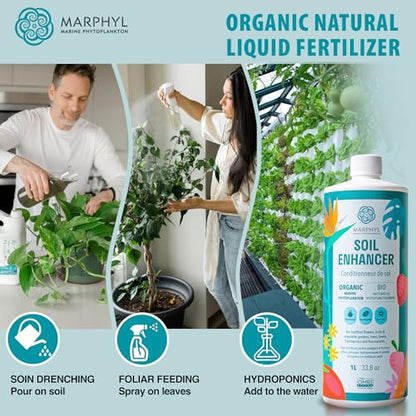 MARPHYL All-Purpose Plant Food – Organic Nutrient-Rich Fertilizer & Soil Enhancer for Indoor & Outdoor Flowers, Vegetables, Succulents, Bamboo & Hydroponics - size: 67.6 oz