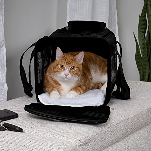Sherpa Original Deluxe Travel Pet Carrier, Airline Approved & Guaranteed On Board - Black, Medium - size: 17.0"L x 11.0"W x 10.5"H
