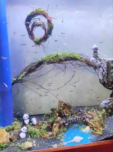 YZHZOM 160g Aquarium Driftwood Roots - Bushy Tank Wood for aquascaping -Perfect for Fry, Shrimp or Terrarium,Natural Wood Roots for Aquarium aquascaping
