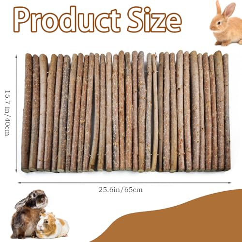 Wooden Bridge for Rabbits, Extra Large Wooden Hamster Bridge Ladder Bunny Climbing Chew Toy Small Animal Flexible Hideout Ramp Divider Tunnel for Guinea Pig Chinchilla Rabbit Ferret Hedgehog