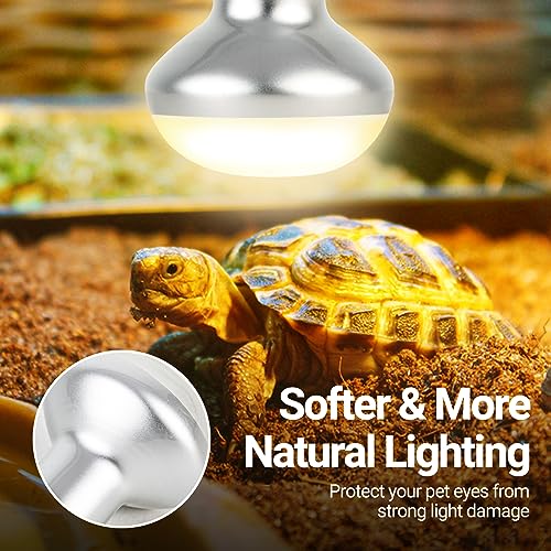 REPTI ZOO 50W Reptile Heat Lamp Bulb,2 Pack Intense Spot Basking Light,UVA Daylight Heating Lamp Bulb for Reptile & Amphibians & Chicken Brooder,Bearded Dragon, Lizard, Tortoise - style: 50W/Daylight
