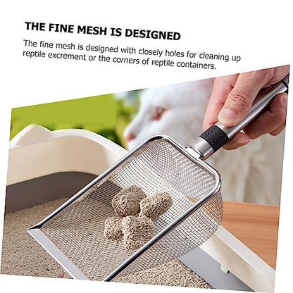 Reptile Litter Scoop Cleaning Tool for Terrarium Accessories Design Fine Mesh Sifting for Precise Waste Removal and -Term Use