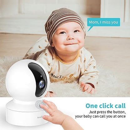 Armorcope Pet Camera, 2K HD Dog Camera with Phone APP, 360° Pan/Tilt View Puppy Cam, One Click Call for Baby Monitor, MagivPix Night Vision,Motion Tracking Alarm with Cloud/Local SD -2 Pack - style: 2 Pack