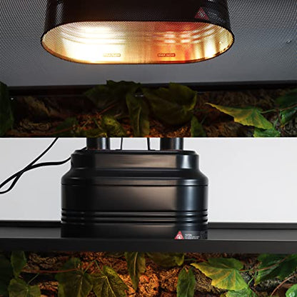 Aiicioo Dual Reptile Light Fixture - Bearded Dragon Light Fixture Double Reptile Heat Lamp Dome Max 160 Watt Terrarium UVB Reptile Light for Turtle Tank Vivarium Hermit Crab - size: Dual Lamp Fixture 160W