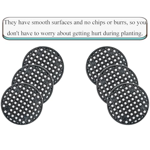 HAHIYO 20PCs 2.6Inch/6.5cm Black Round PP Plastic Flower Pot Hole Mesh Pad Bottom Grid Mat Bonsai Drainage mesh Hole Screens Gasket Prevent Soil Loss Breathable Gasket Drainage Netting for Bonsai - size: Round-2.6In-20P