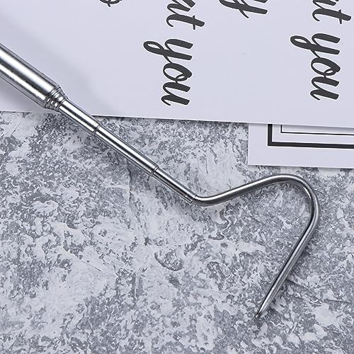 Totority Stainless Steel Retractable Snake Hook Tool Professional Reptile Supplies for Snakes and Reptiles Easy to Carry Duckbill for Safe Handling
