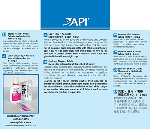API NITRITE TEST KIT 180-Test Freshwater and Saltwater Aquarium Test Kit - size: 180 tests