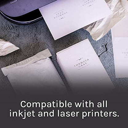 Premium Label Supply White Sticker Shipping Labels – 4" x 5" – Laser/Inkjet Compatible – (4 per Sheet), 25 Sheets - 100 Total Adhesive Labels - size: 100 Labels