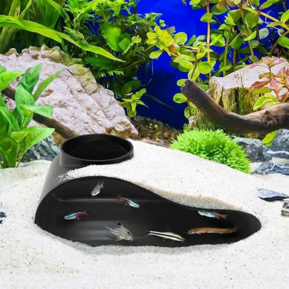Aquarium Underground Tunnel Cave Fish & Shrimp Under Gravel Tunnel Aquarium Cave Hideout Shrimp and Fish Hiding Caves Shrimps Hideout(Size:Single Hole) - size: Single hole