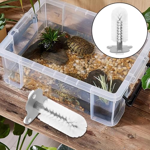 Turtle Shell Cleaning Brush with Suction Cup, Abs Material Scrub Brush for Shell Cleaning and Scratching, Suitable for Turtle Tank Accessories and Home Use